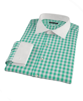 Green Large Gingham Dress Shirt 