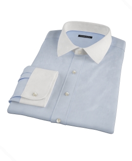 Light Blue 100s Oxford Fitted Shirt 
