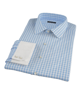 Light Blue Gingham Custom Made Shirt 