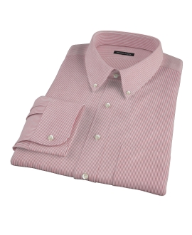 100s Red University Stripe Dress Shirt 