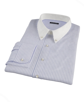 Blue University Stripe Heavy Oxford Custom Dress Shirt 
