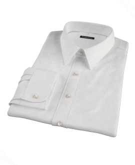 White 100s Oxford Men's Dress Shirt 