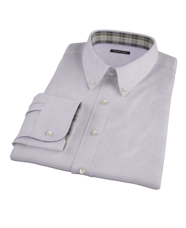 Lavender Wrinkle Resistant Mini Herringbone Fitted Shirt 
