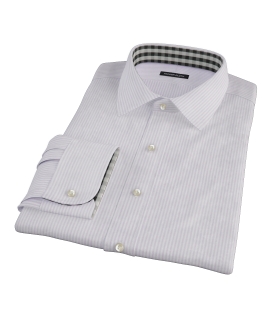Purple Thin Stripe Heavy Oxford Custom Made Shirt 