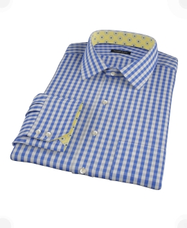 Classic Blue Gingham Custom Dress Shirt 