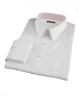 White Wrinkle Resistant 100s Broadcloth Dress Shirt 