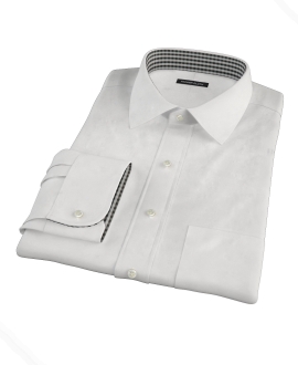 White Wrinkle Resistant 100s Broadcloth Tailor Made Shirt 
