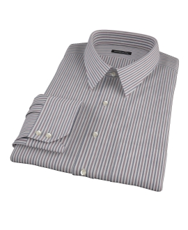 Navy and Red Pinstripe Fitted Dress Shirt 