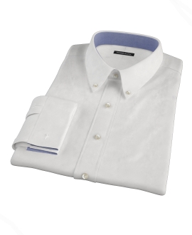 White Heavy Oxford Cloth Dress Shirt 
