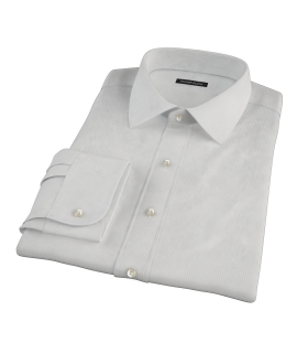 100s Pale Gray Stripe Dress Shirt 