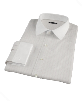 Light Pink Satin Stripe Men's Dress Shirt 