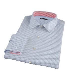 Light Blue Grid Custom Made Shirt 