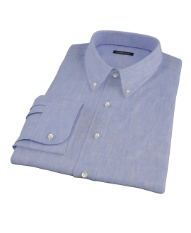 Light Blue Linen-Effect Tailor Made Shirt 
