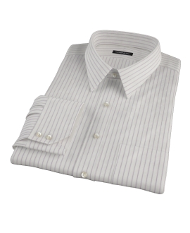 Japanese White and Lavender Custom Dress Shirt 