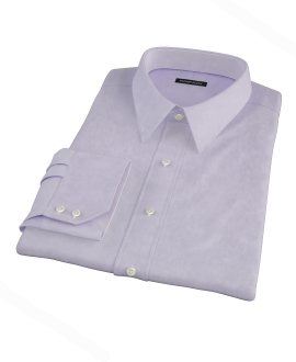 Lilac Heavy Oxford Cloth Fitted Dress Shirt 