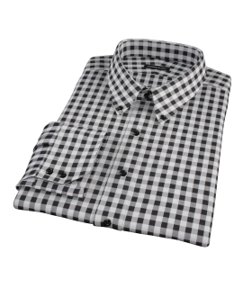Black Large Gingham Custom Dress Shirt 