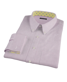 Viola End-on-End Stripe Fitted Dress Shirt 