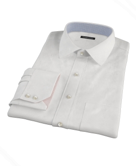 Bowery White Wrinkle-Resistant Pinpoint Custom Dress Shirt 