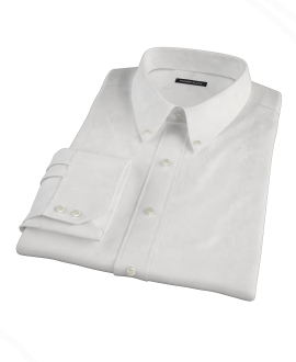White 100s Oxford Men's Dress Shirt 