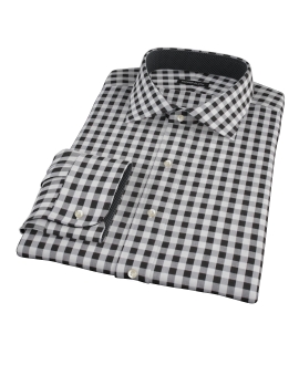 Black Large Gingham Custom Dress Shirt 