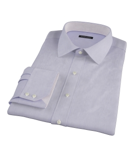 Albini Purple Superfine Stripe Fitted Dress Shirt 