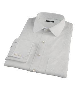 100s Pale Gray Stripe Dress Shirt 