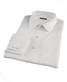 White Egyptian Twill Custom Made Shirt 