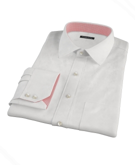 Bowery White Wrinkle-Resistant Pinpoint Dress Shirt 