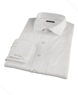 Bowery White Wrinkle-Resistant Pinpoint Fitted Dress Shirt 
