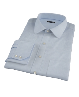 Light Blue Heavy Oxford Cloth Custom Dress Shirt 
