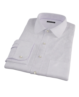 Purple Thin Stripe Heavy Oxford Custom Made Shirt 