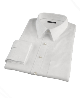White Cavalry Twill Herringbone Tailor Made Shirt 