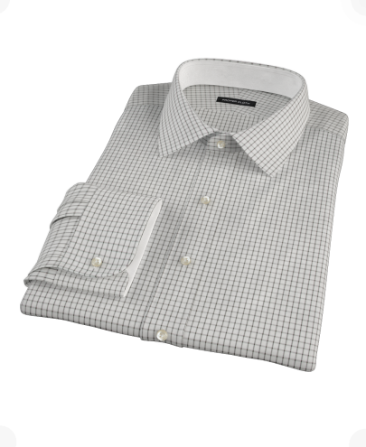 Killer Black Grid Fitted Dress Shirt 