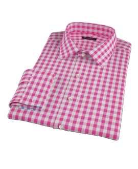 Pink Large Gingham Tailor Made Shirt 