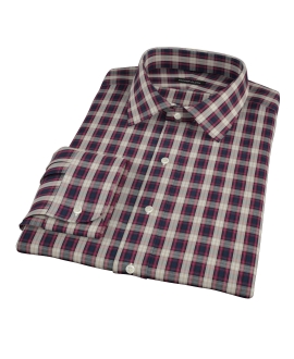 Mulberry Gold Plaid Custom Dress Shirt 