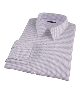 Purple Grid Dress Shirt 