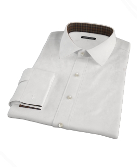 Bowery White Wrinkle-Resistant Pinpoint Tailor Made Shirt 