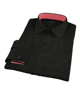 Black Broadcloth Fitted Shirt 