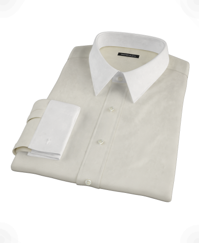 Ecru Pinpoint Men's Dress Shirt 