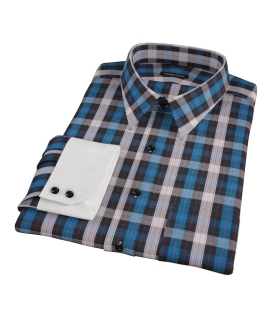 Aspen Blue Plaid Dress Shirt 
