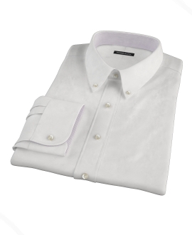 White 100s Oxford Custom Made Shirt 
