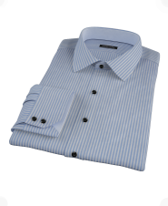 French Blue Stripe Custom Dress Shirt 
