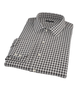 Heavy Black Check Custom Dress Shirt 