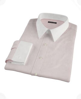 Pink Cavalry Twill Herringbone Dress Shirt 