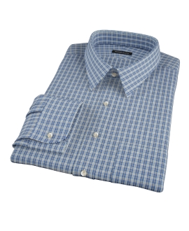 Canvas Blue Oxford Plaid Men's Dress Shirt 