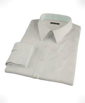 Ivory Easy Care Broadcloth Custom Dress Shirt 