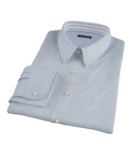 Light Blue Heavy Oxford Cloth Men's Dress Shirt 