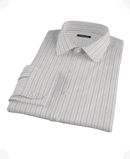 Lavender Charcoal Multi-stripe Fitted Dress Shirt 