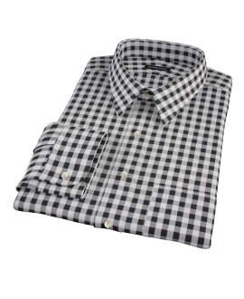 Black Large Gingham Custom Dress Shirt 
