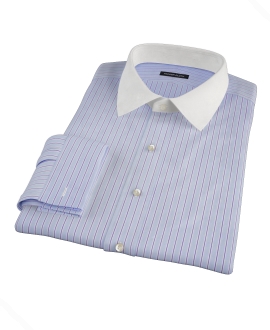 Light Blue and Navy Stripe Tailor Made Shirt 